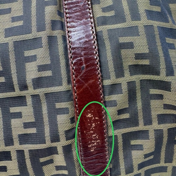 💯Authentic preloved Fendi Tobacco Zucca Leather and Canvas Duffel Bag - Picture 5 of 9